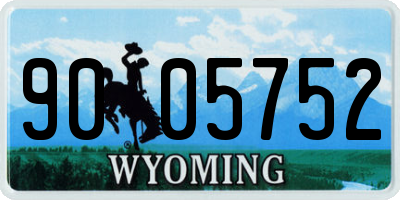 WY license plate 9005752