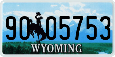 WY license plate 9005753