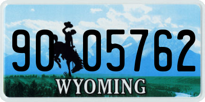 WY license plate 9005762