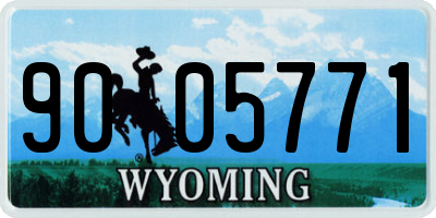 WY license plate 9005771