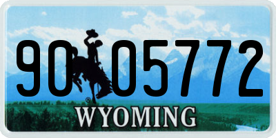 WY license plate 9005772