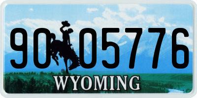 WY license plate 9005776
