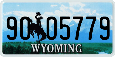 WY license plate 9005779