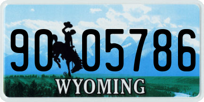 WY license plate 9005786