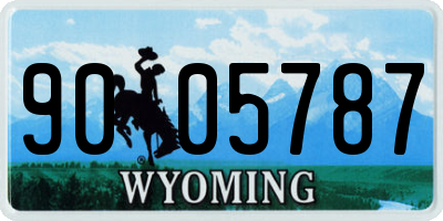 WY license plate 9005787
