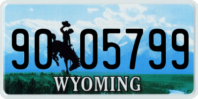 WY license plate 9005799