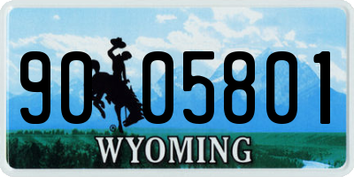 WY license plate 9005801