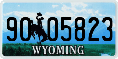 WY license plate 9005823
