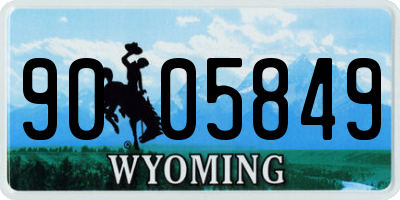 WY license plate 9005849