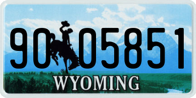 WY license plate 9005851