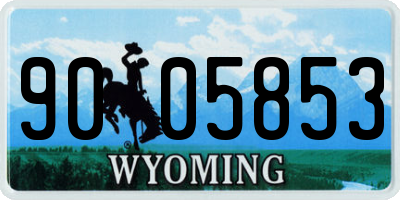 WY license plate 9005853