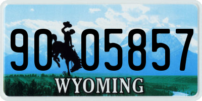 WY license plate 9005857