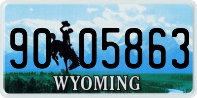 WY license plate 9005863