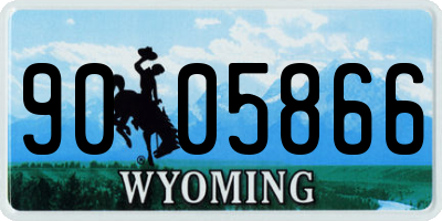 WY license plate 9005866