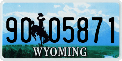 WY license plate 9005871