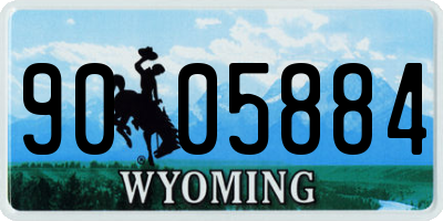 WY license plate 9005884