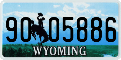 WY license plate 9005886