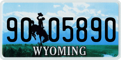 WY license plate 9005890