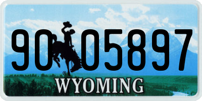 WY license plate 9005897