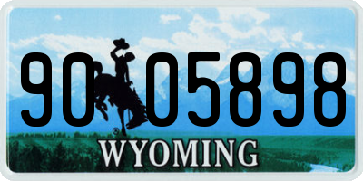 WY license plate 9005898