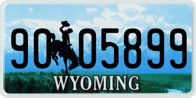 WY license plate 9005899