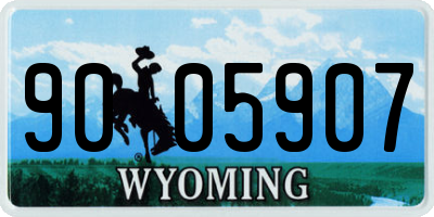 WY license plate 9005907