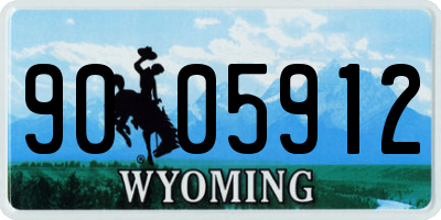 WY license plate 9005912