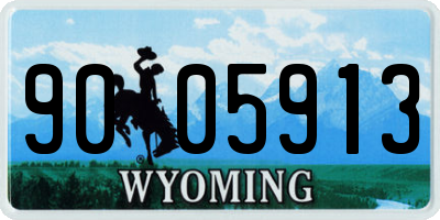 WY license plate 9005913
