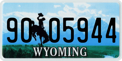 WY license plate 9005944