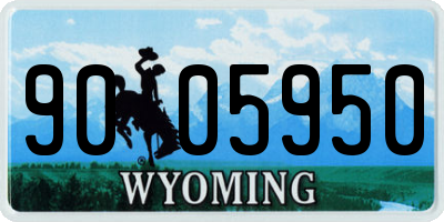 WY license plate 9005950
