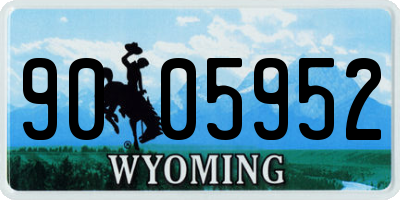 WY license plate 9005952