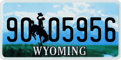 WY license plate 9005956
