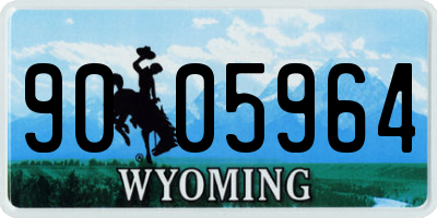 WY license plate 9005964
