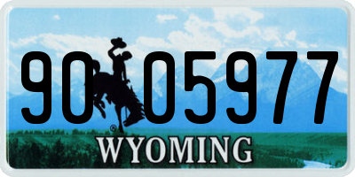 WY license plate 9005977