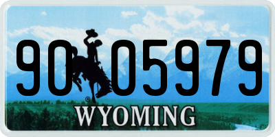 WY license plate 9005979