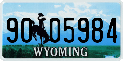 WY license plate 9005984