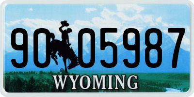 WY license plate 9005987