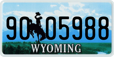 WY license plate 9005988