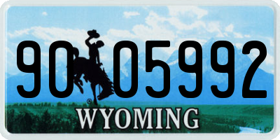WY license plate 9005992