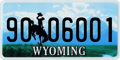 WY license plate 9006001