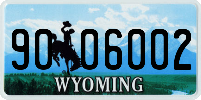 WY license plate 9006002