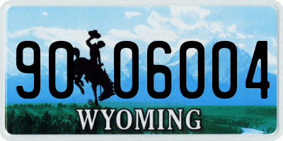 WY license plate 9006004