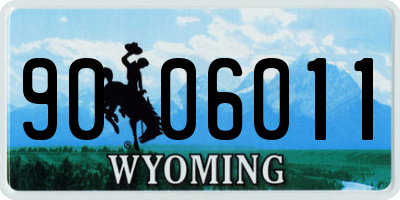WY license plate 9006011