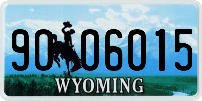 WY license plate 9006015