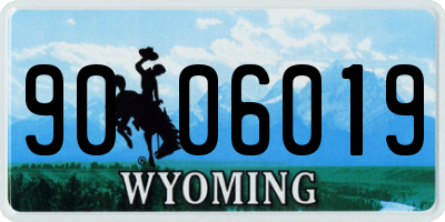 WY license plate 9006019