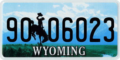 WY license plate 9006023