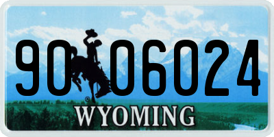 WY license plate 9006024