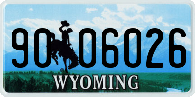 WY license plate 9006026