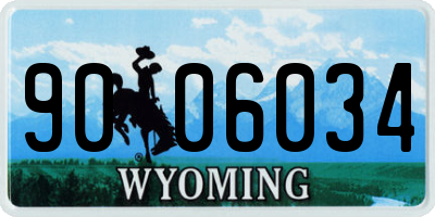 WY license plate 9006034