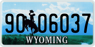 WY license plate 9006037